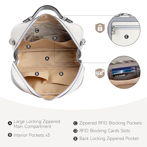 Anti Theft Crossbody Bag For Women Men Trendy. Rfid Blocking Bag Locking Zippered Travel Bag Top Handle Shoulder Handbags