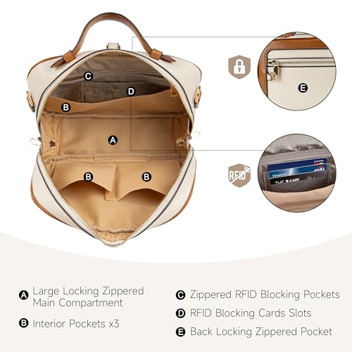 Anti Theft Crossbody Bag For Women Men Trendy. Rfid Blocking Bag Locking Zippered Travel Bag Top Handle Shoulder Handbags