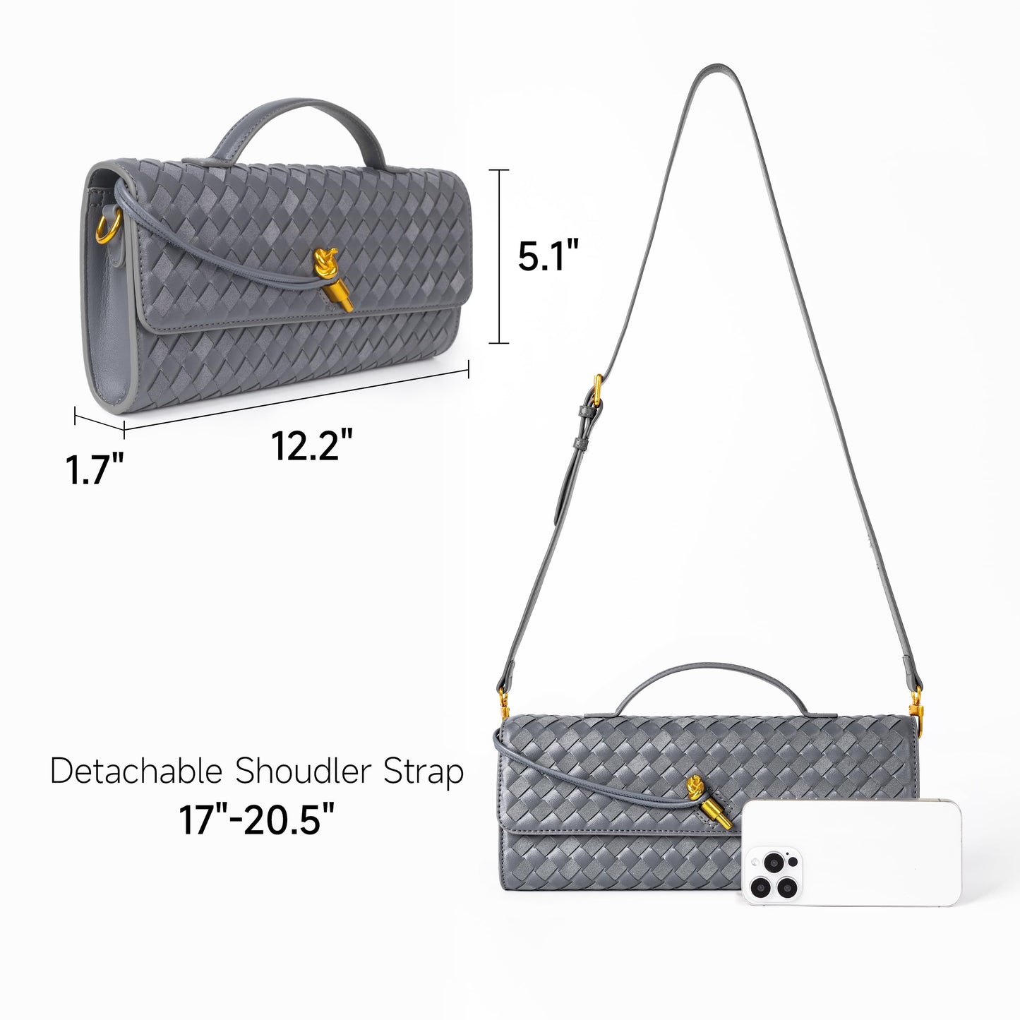 Woven Purse For Women Evening Clutch Woven Leather Handbags Crossbody Bag Suede Purse Formal Evening bag Seashell White Woven Leather & Suede
