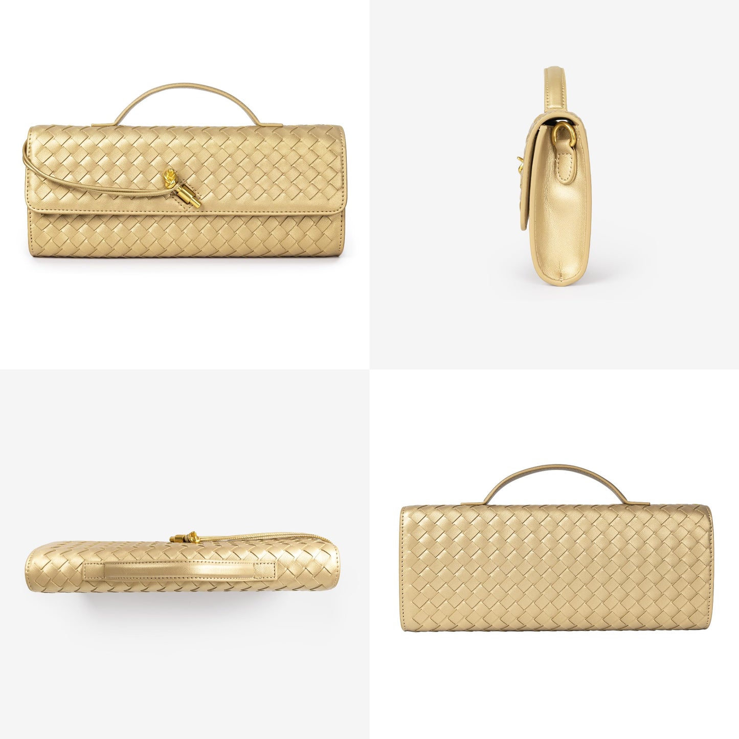 Woven Purse for Women Evening Clutch Woven Leather Handbags Crossbody Bag Formal Evening Bag Olive Woven Leather