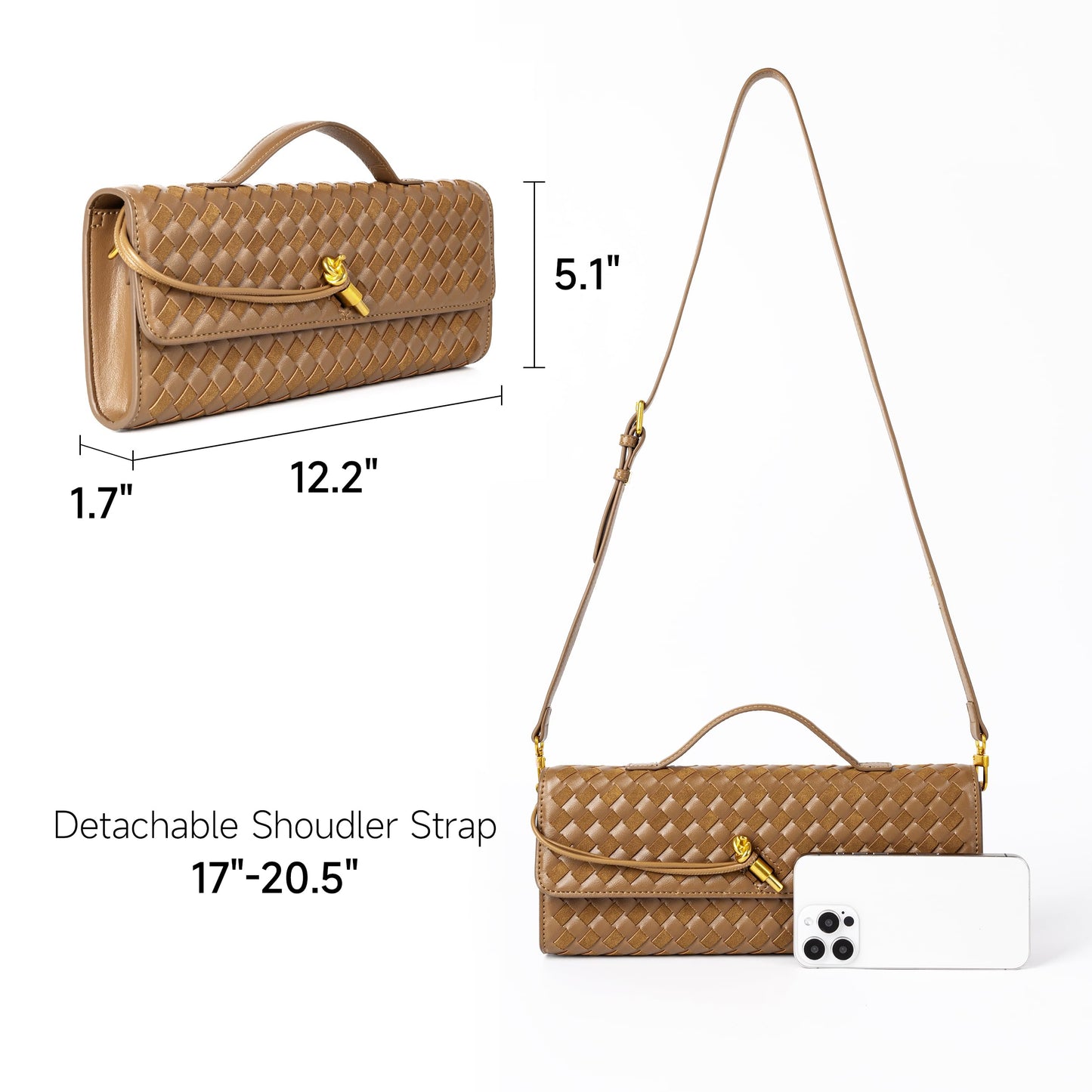 Woven Purse For Women Evening Clutch Woven Leather Handbags Crossbody Bag Suede Purse Formal Evening bag Seashell White Woven Leather & Suede