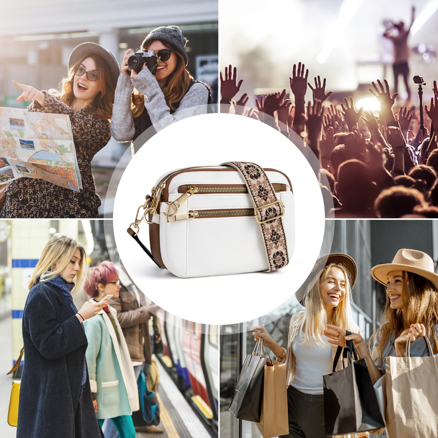 Anti Theft Crossbody Bag for Women, Slash-resistant RFID Blocking Travel Purses, Small Shoulder Bag Handbag