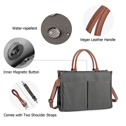 Joryin Women's Laptop Tote Bag for Work, Nylon Tote Bags for Women, Nurses, Teachers, Students