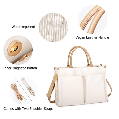 Joryin Women's Laptop Tote Bag for Work, Nylon Tote Bags for Women, Nurses, Teachers, Students