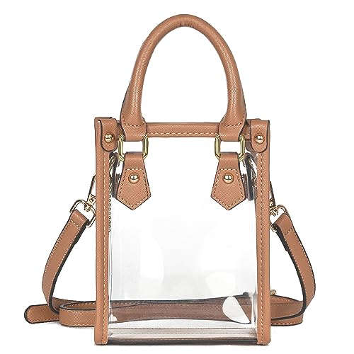 Joryin Clear Bag Stadium Approved Small Clear Purse for Women Mini Tote Cross Body Handbag