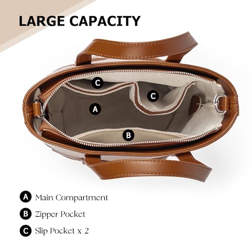 Bucket Bag with Zipper for Women, Woven Vegan Leather Bag with Liner, Crossbody Bag with Adjustable Shoulder Strap & Zipper