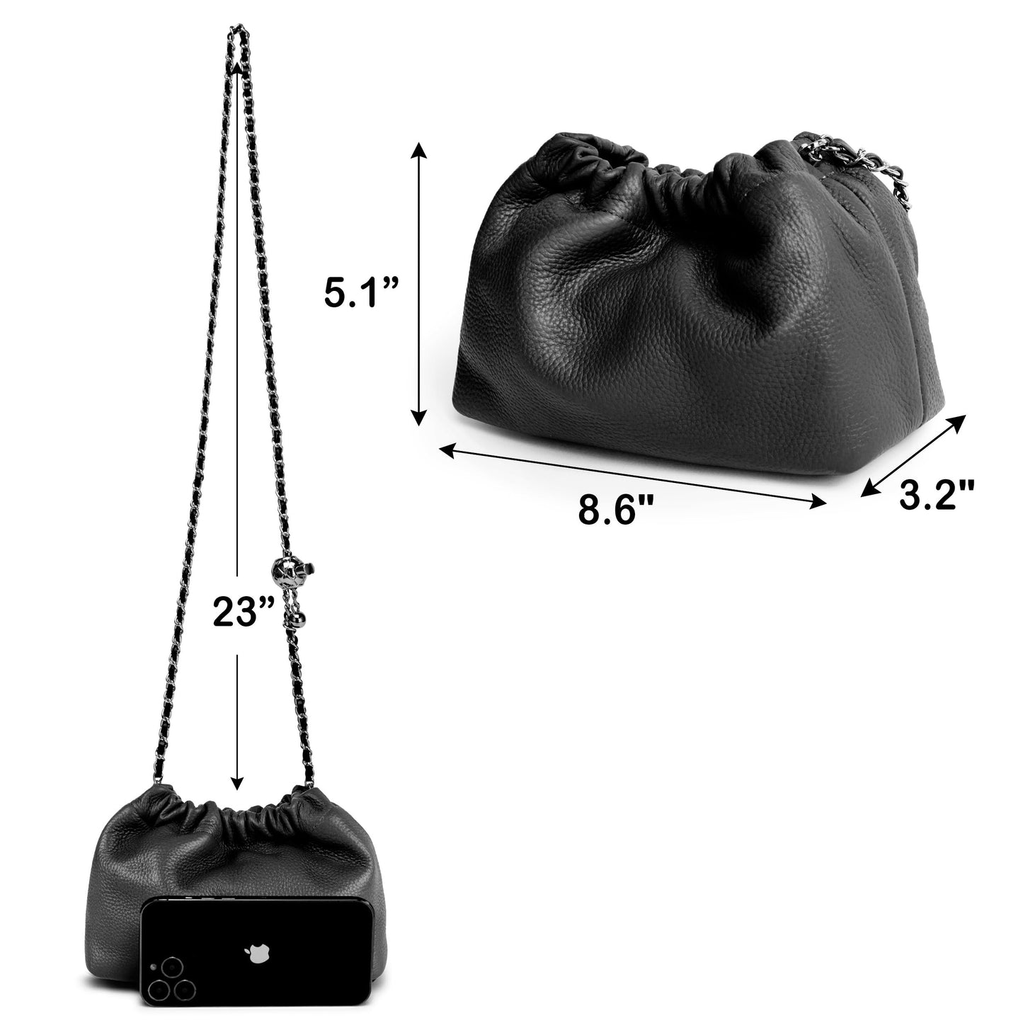 Small Crossbody Bag For Women Trendy.Dumpling Bag Clutch Purse For Women Evening Bag Cloud Purse Vegan Leather Hobo Bag