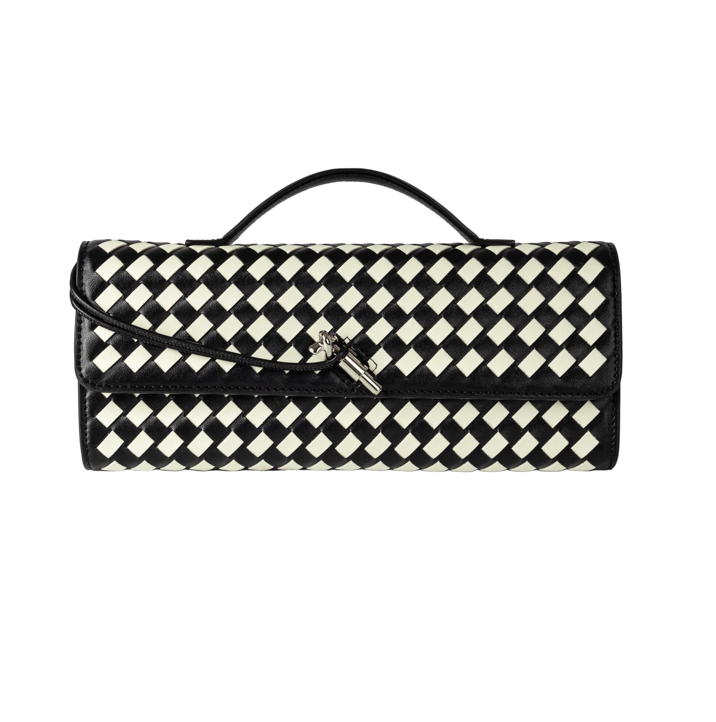 Woven Purse for Women Evening Clutch Woven Leather Handbags Crossbody Bag Formal Evening Bag Charcoal Woven Leather