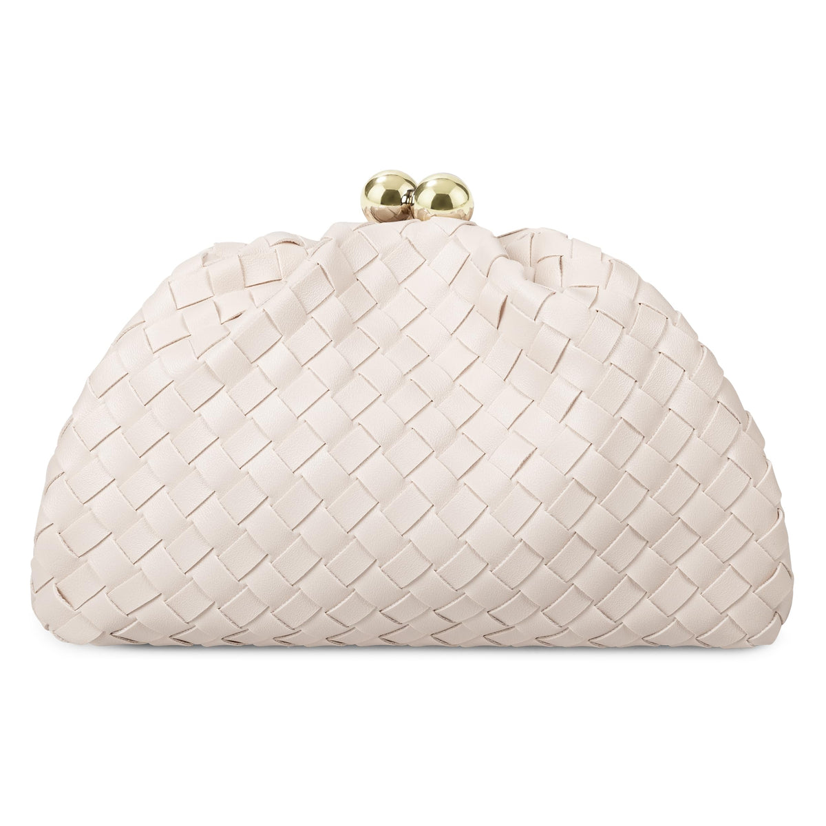 Joryin Formal Evening Bag Woven Shoulder Clutch Purse for Women Wedding. Dumpling Bag Crossbody Handbag Vegan Leather.