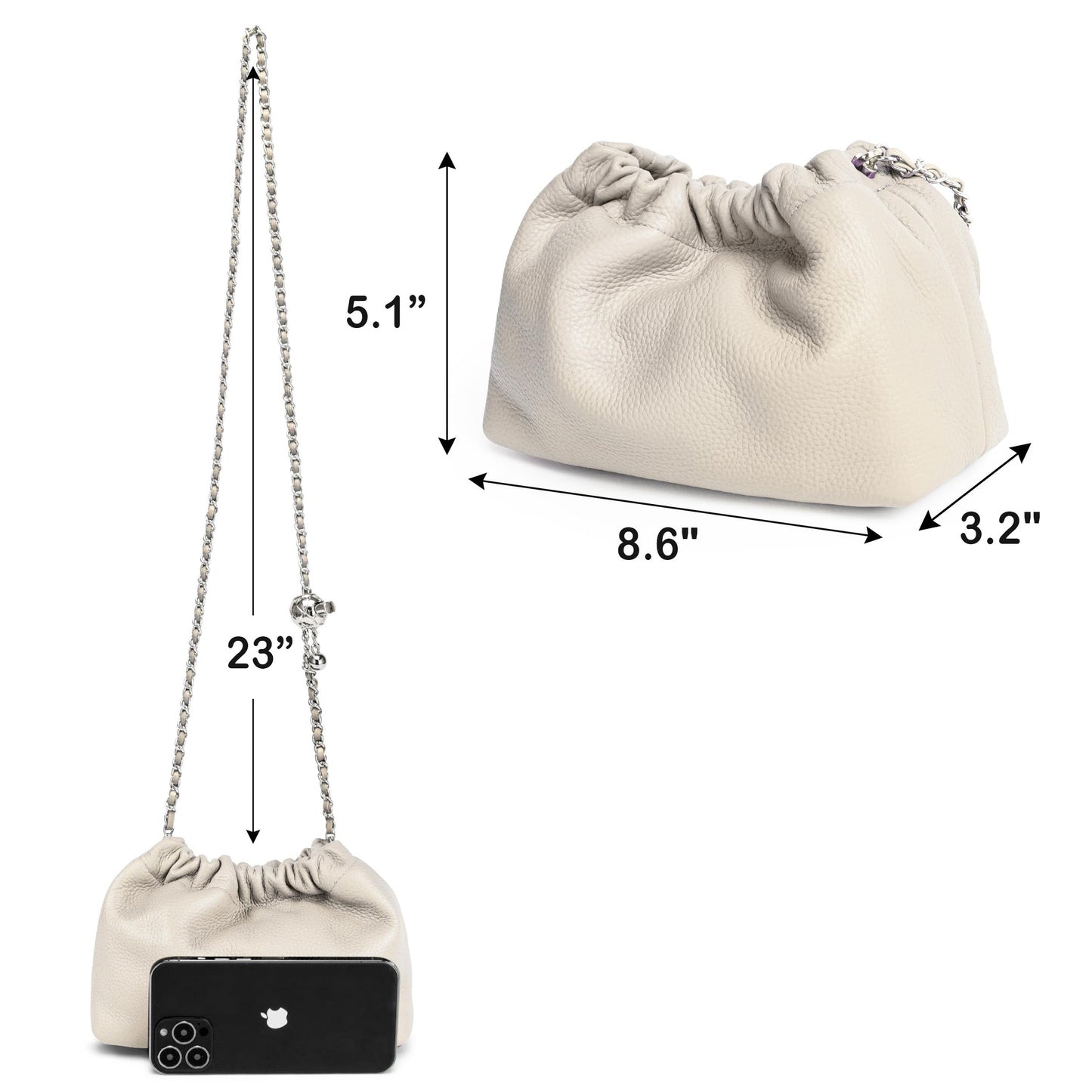 Small Crossbody Bag For Women Trendy.Dumpling Bag Clutch Purse For Women Evening Bag Cloud Purse Vegan Leather Hobo Bag
