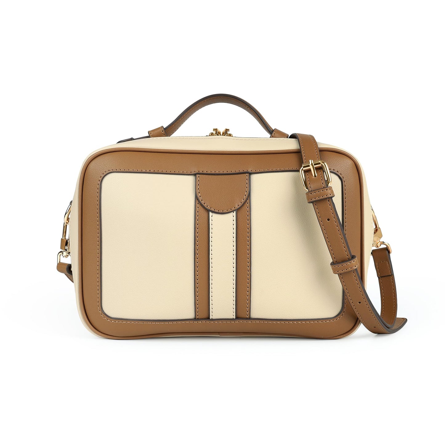 Anti Theft Crossbody Bag for Women Trendy, Rfid Blocking Crossbody Purse Travel Bag Top Handle Small Shoulder Handbag Brown Peach