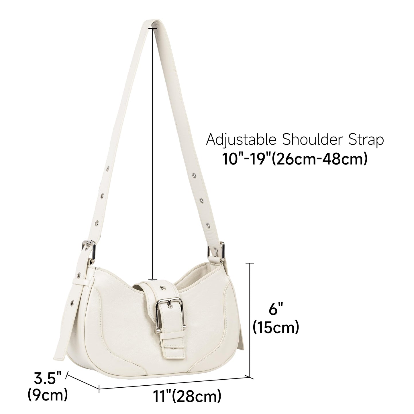 Joryin Y2K Purse Vintage Shoulder Bag Crossbody Bag for Women Hobo Crescent Handbag Retro Underarm Bag