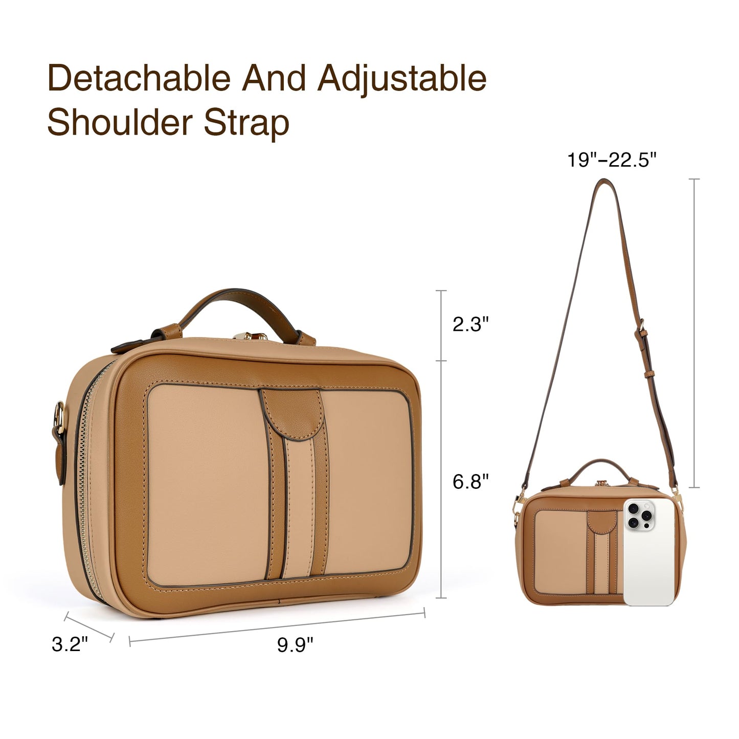 Anti Theft Crossbody Bag For Women Men Trendy. Rfid Blocking Bag Locking Zippered Travel Bag Top Handle Shoulder Handbags