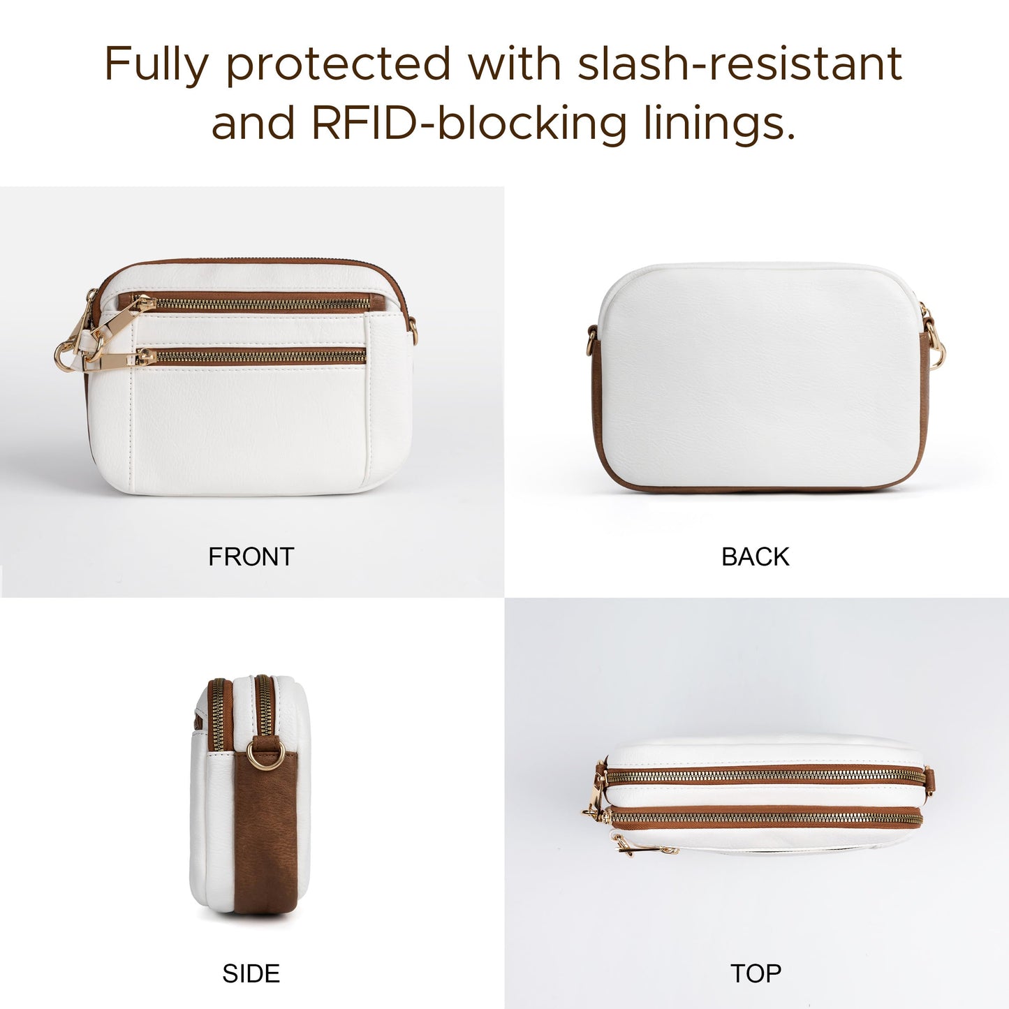 Anti Theft Crossbody Bag for Women, Slash-resistant RFID Blocking Travel Purses, Small Shoulder Bag Handbag
