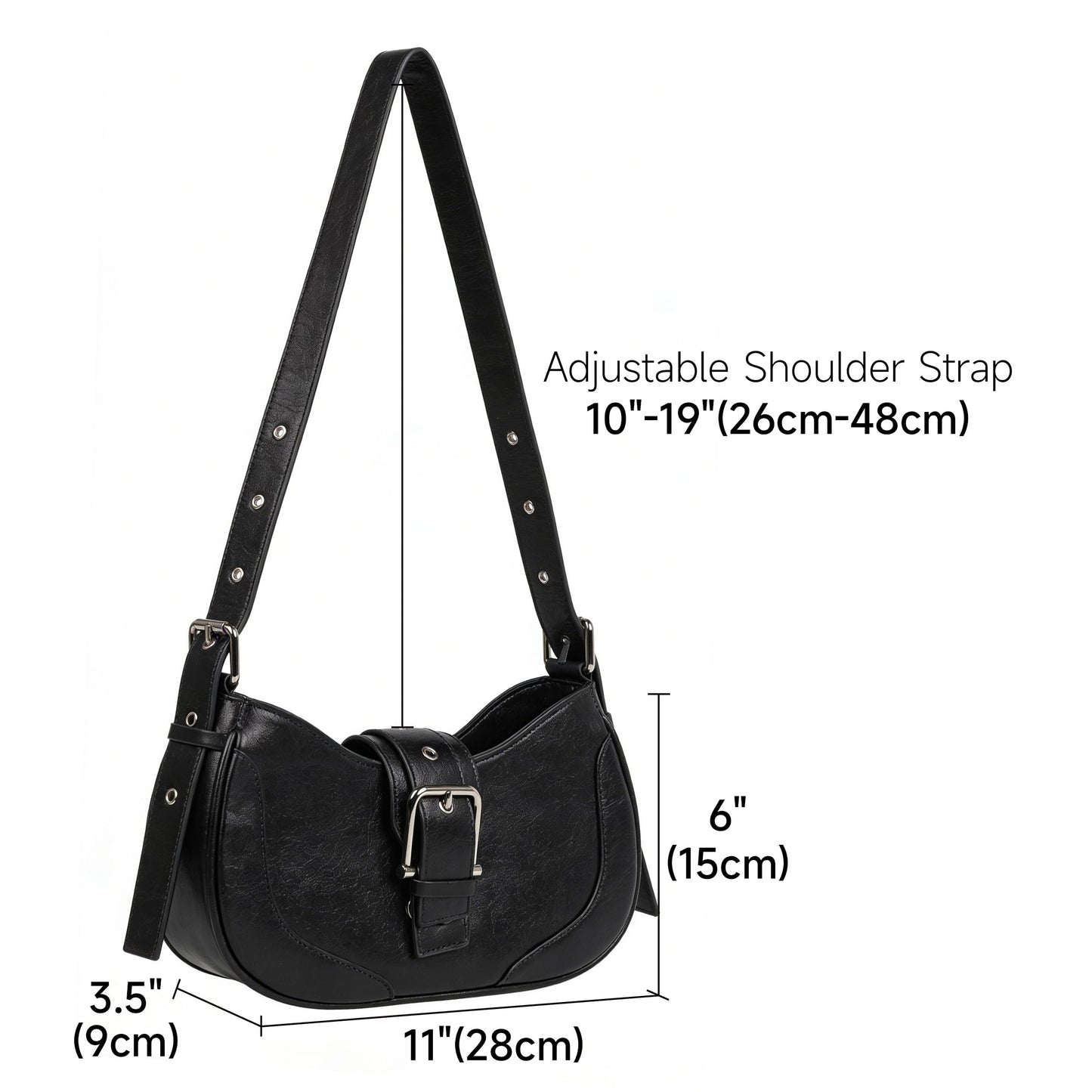 Joryin Y2K Purse Vintage Shoulder Bag Crossbody Bag for Women Hobo Crescent Handbag Retro Underarm Bag