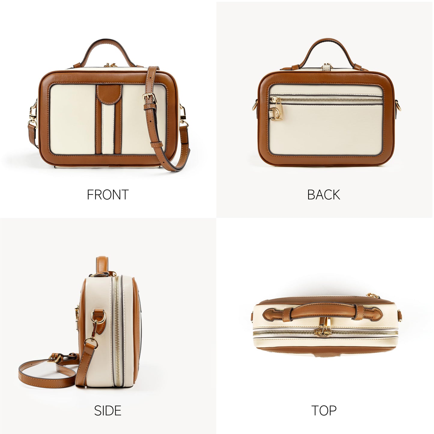 Anti Theft Crossbody Bag for Women Trendy, Rfid Blocking Crossbody Purse Travel Bag Top Handle Small Shoulder Handbag Brown Peach