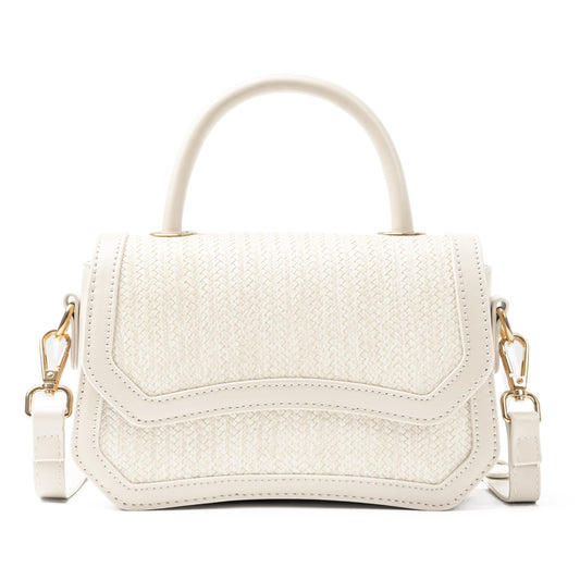 Joryin Straw Crossbody Purse for Women. Woven Top Handle Bag Hobo Handbag Flap Small Straw Beach Bag for Summer