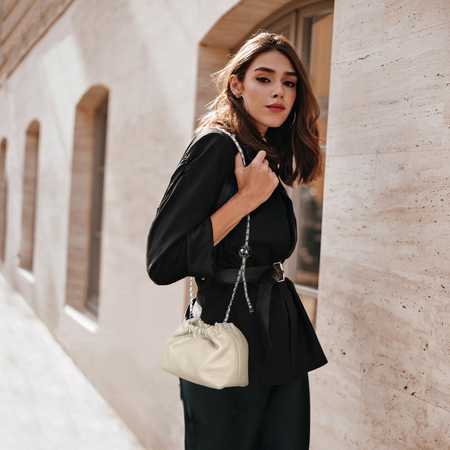 Small Crossbody Bag For Women Trendy.Dumpling Bag Clutch Purse For Women Evening Bag Cloud Purse Vegan Leather Hobo Bag