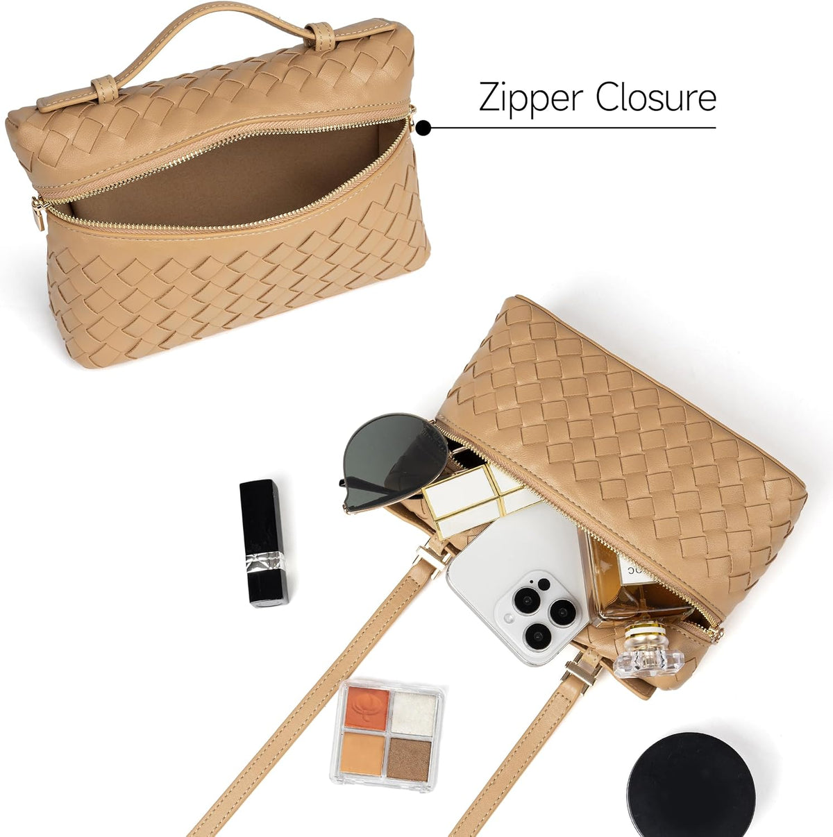Joryin Crossbody Bag for Women Top-Handle Purse Small Pouch Designer Evening Clutch Shoulder Handbag Trendy