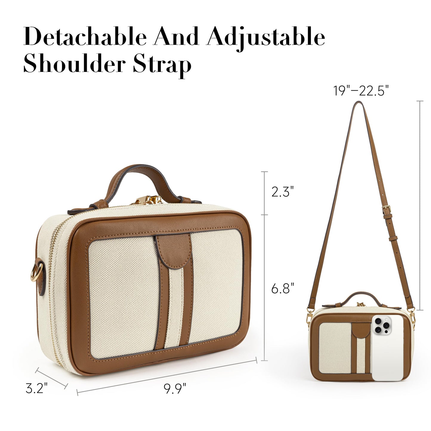 Anti Theft Crossbody Bag for Women Trendy, Rfid Blocking Crossbody Purse Travel Bag Top Handle Small Shoulder Handbag Brown Peach