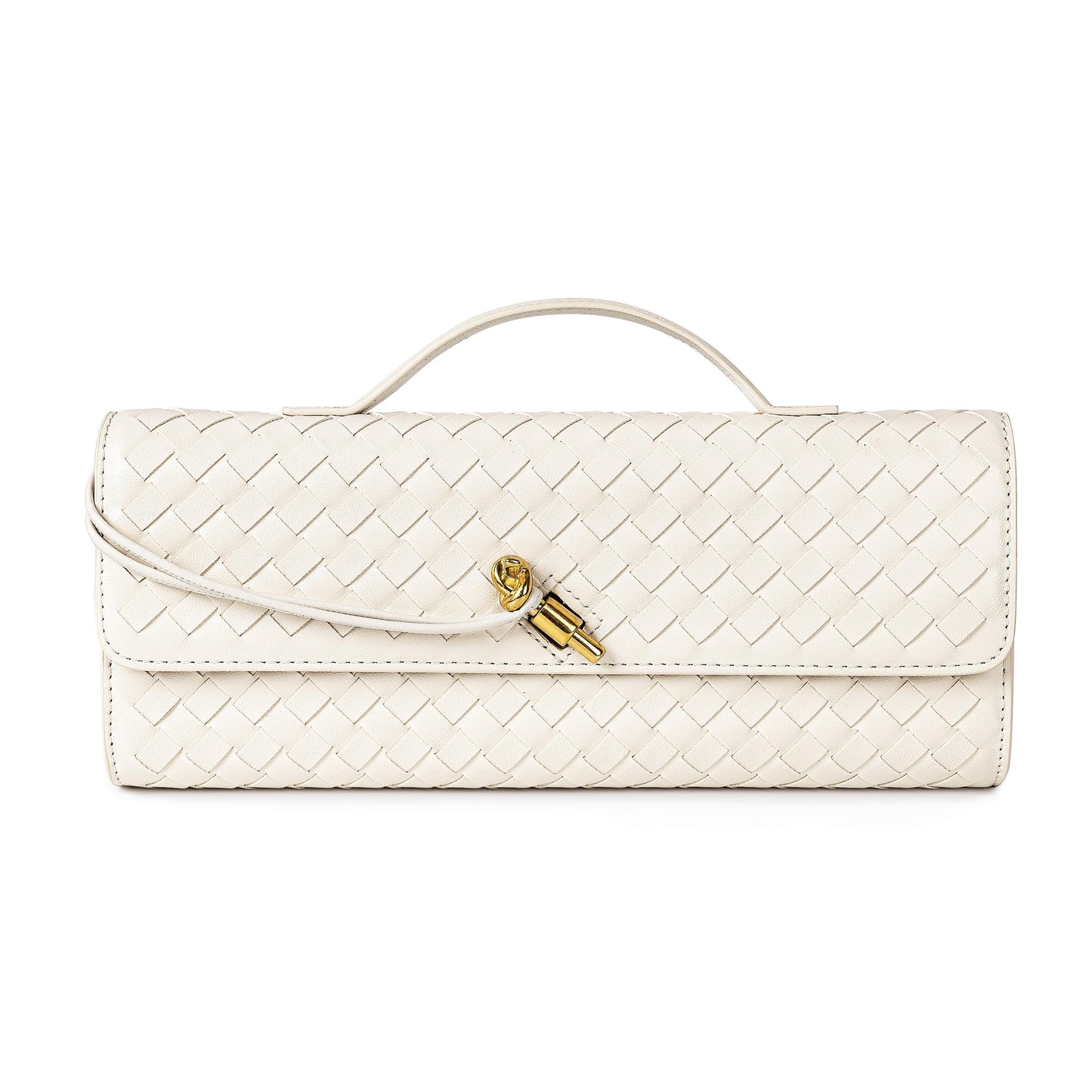 Joryin Woven Purse for Women Evening Clutch Woven Leather Handbags Crossbody Bag Purse Formal Evening Bag, Vegan Leather
