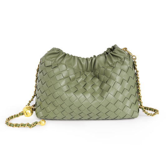Joryin Woven Women's Crossbody Bag & Evening Purse, Trendy Dumpling Clutch & Hobo Cloud Shoulder Bag Trendy Dumpling Clutch