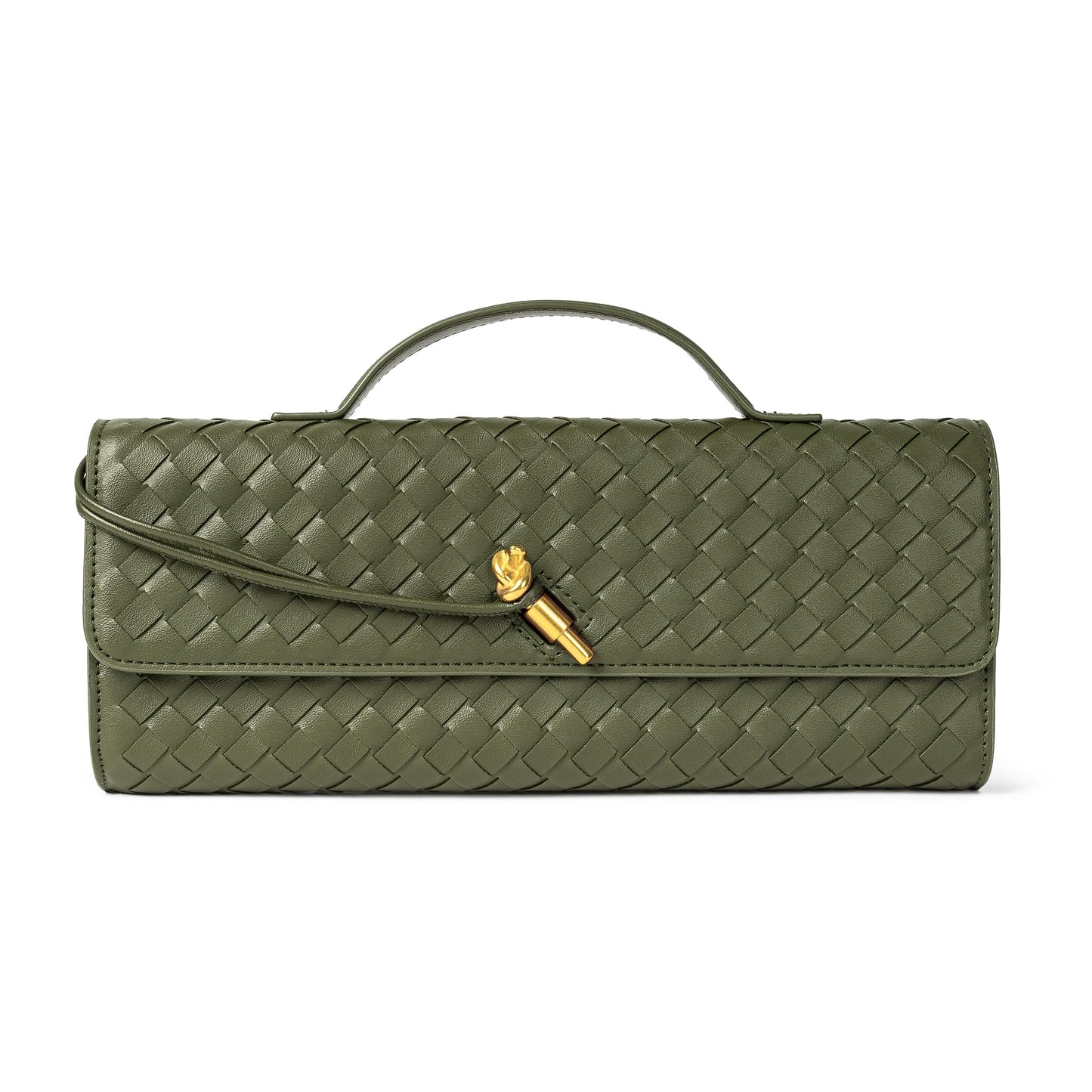Joryin Woven Purse for Women Evening Clutch Woven Leather Handbags Crossbody Bag Purse Formal Evening Bag, Vegan Leather