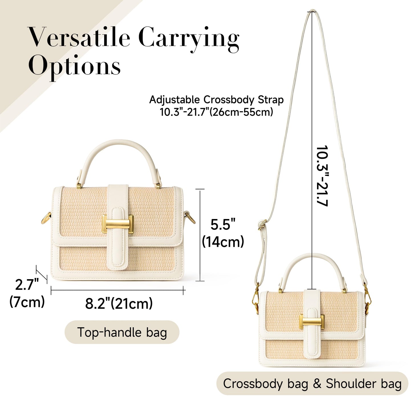 Joryin Crossbody Bag for Women. Top Handle Bag Small Purse Shoulder Handbag