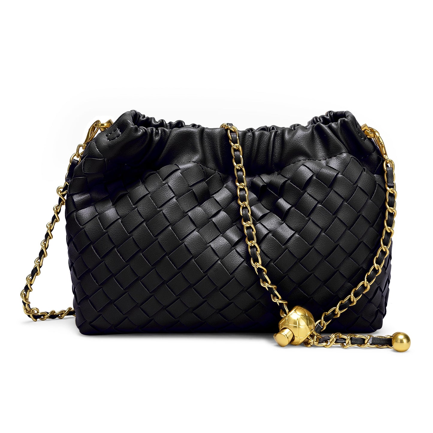 Joryin Woven Women's Crossbody Bag & Evening Purse, Trendy Dumpling Clutch & Hobo Cloud Shoulder Bag Trendy Dumpling Clutch