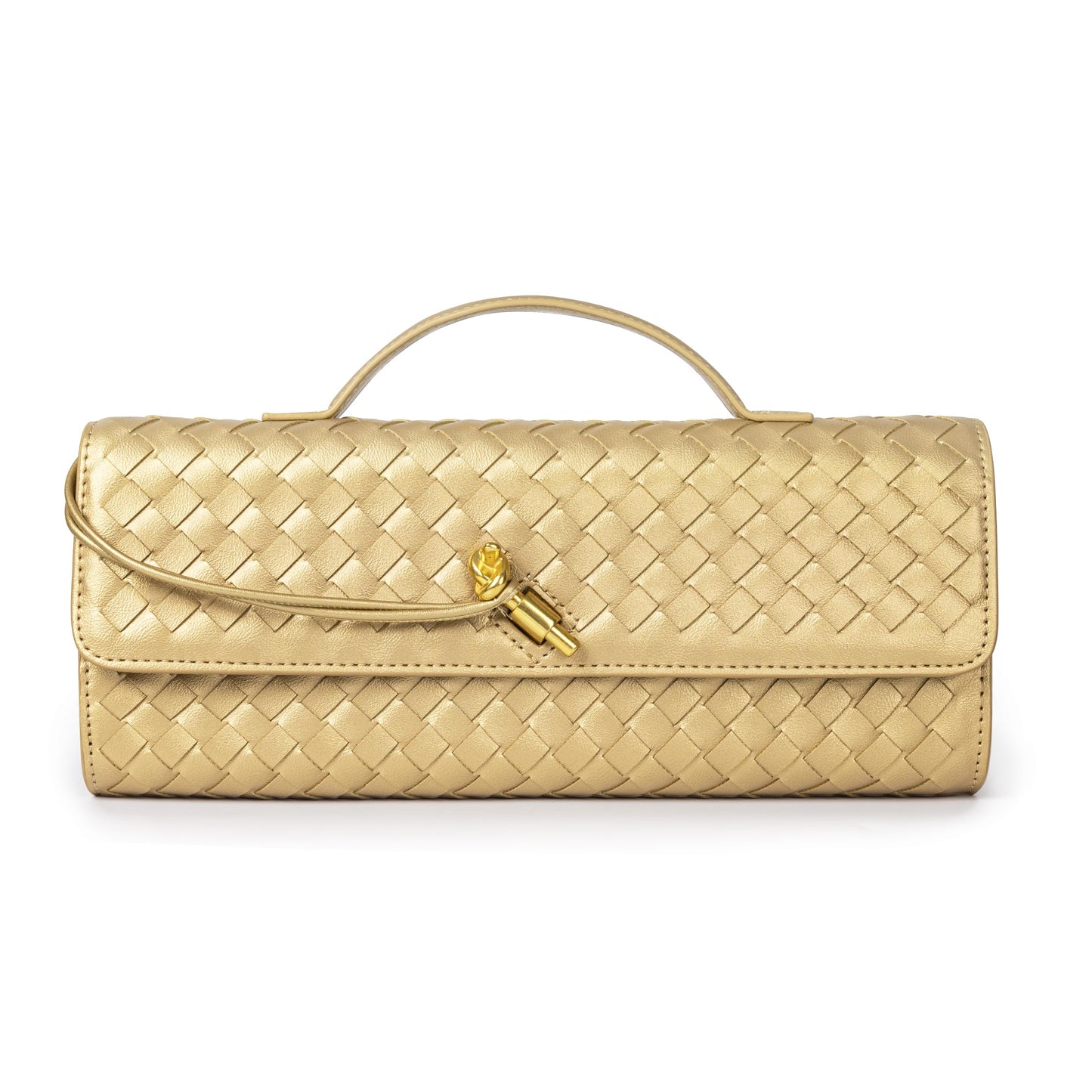 Joryin Woven Purse for Women Evening Clutch Woven Leather Handbags Crossbody Bag Purse Formal Evening Bag, Vegan Leather