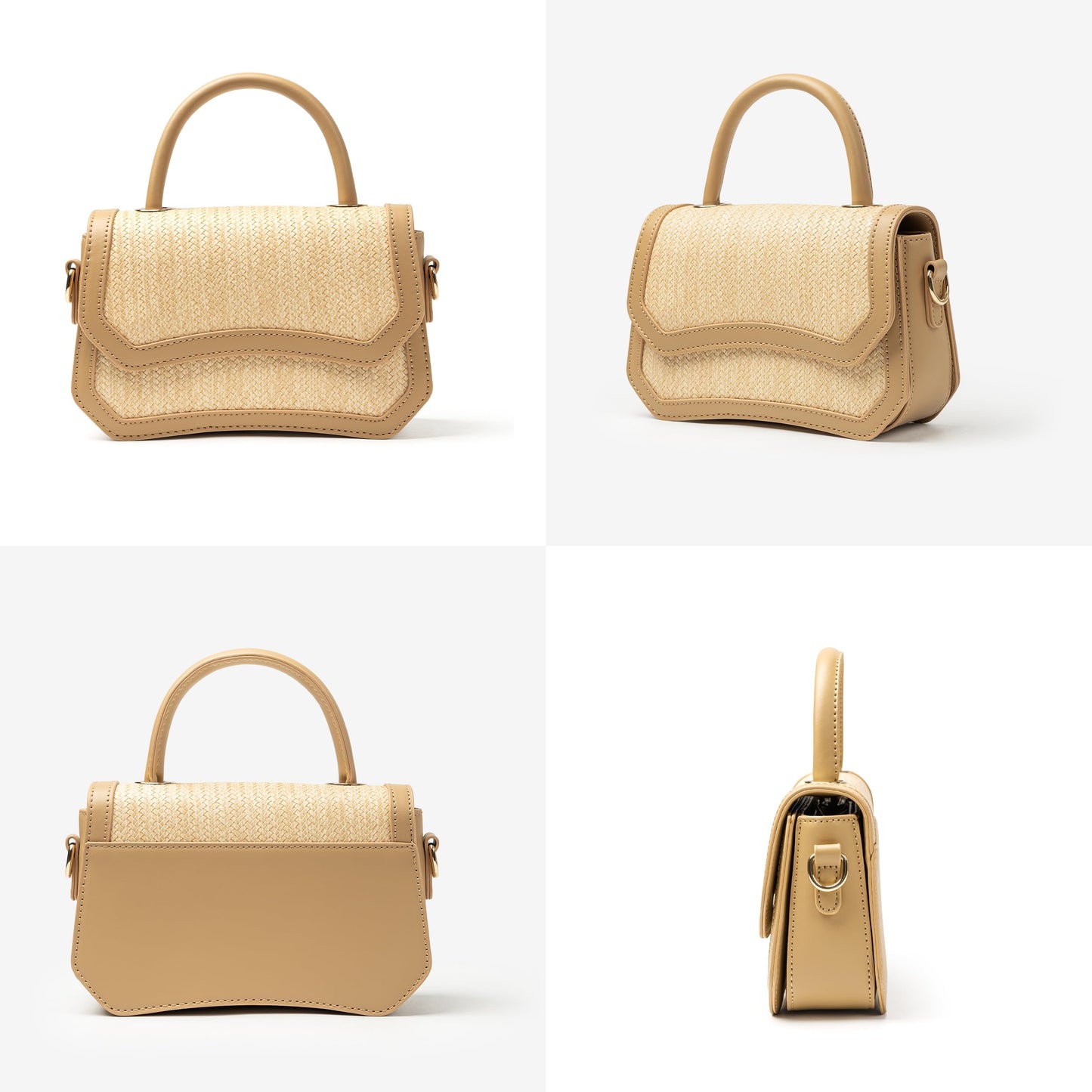 Joryin Straw Crossbody Purse for Women. Woven Top Handle Bag Hobo Handbag Flap Small Straw Beach Bag for Summer