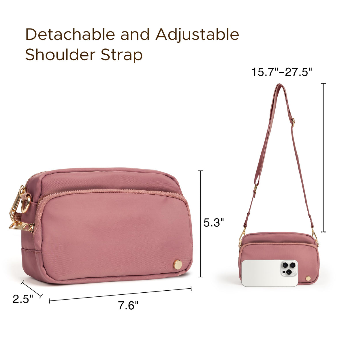 Joryin Anti Theft Crossbody Bag for Women, Slash-resistant RFID Blocking Travel Purses, 1.35L/3L Shoulder Bag, Nylon