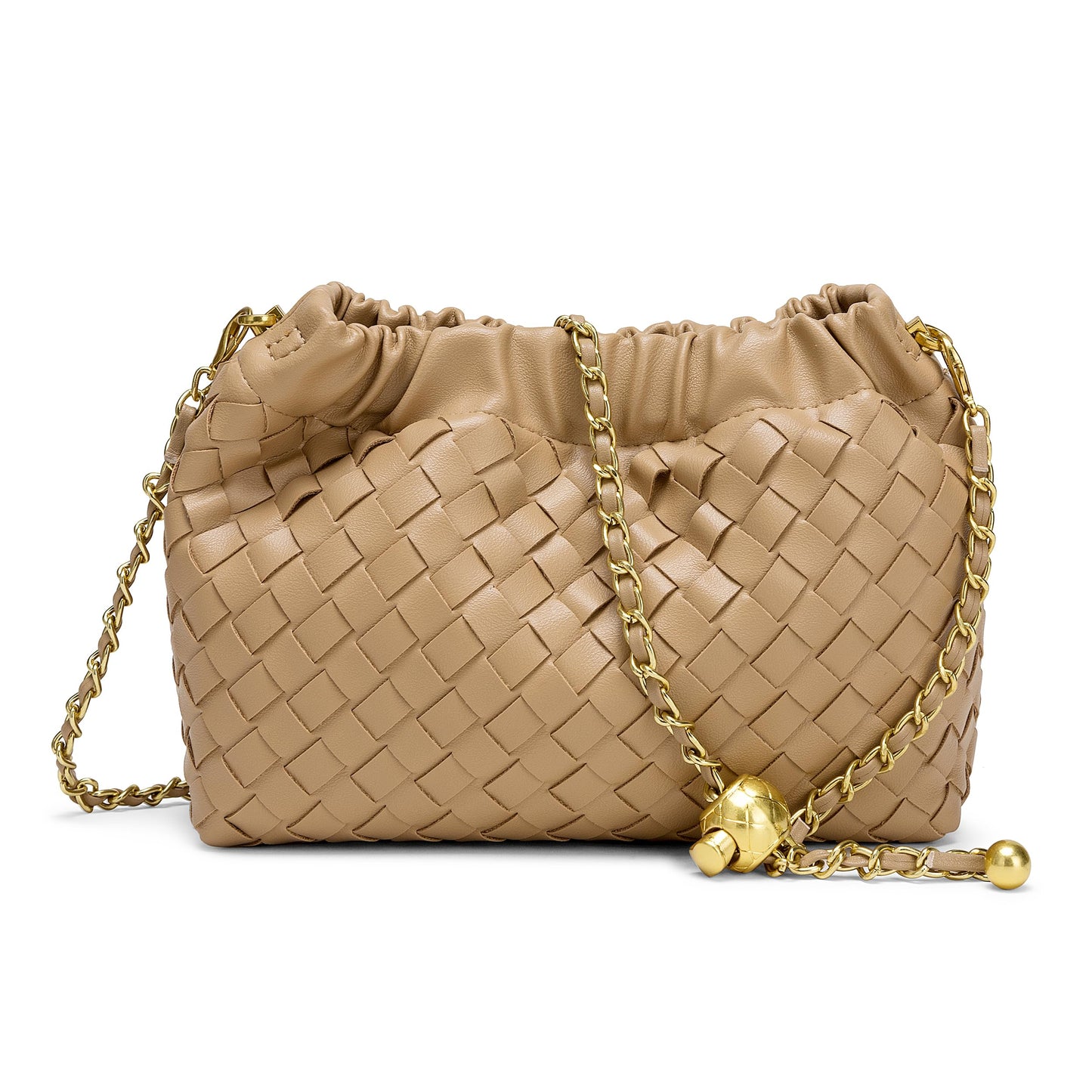 Joryin Woven Women's Crossbody Bag & Evening Purse, Trendy Dumpling Clutch & Hobo Cloud Shoulder Bag Trendy Dumpling Clutch