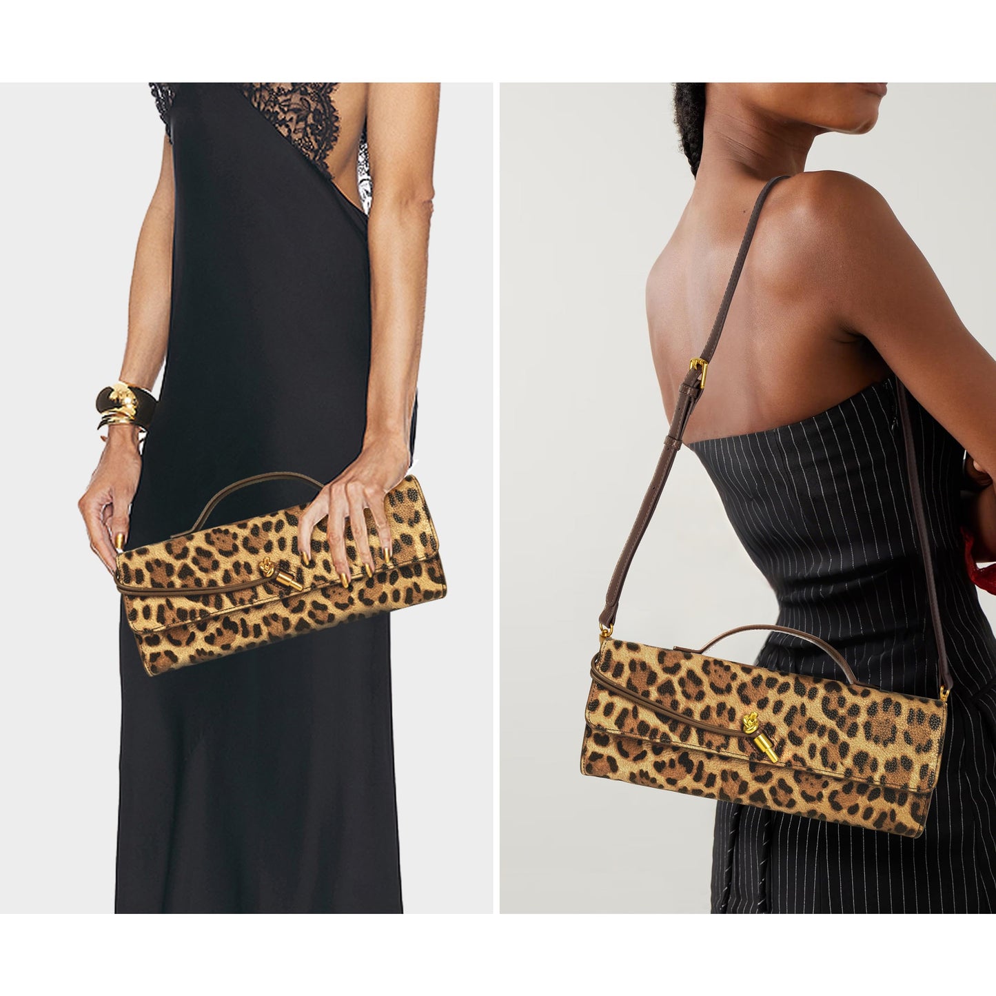 Joryin Woven Purse for Women Evening Clutch Woven Leather & Suede Handbags Crossbody Bag Suede Purse Formal Evening Bag