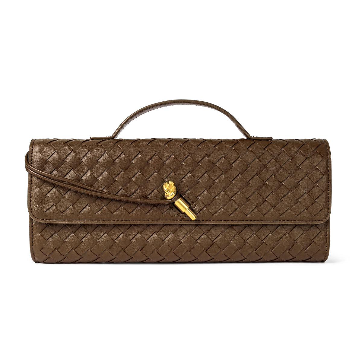 Joryin Woven Purse for Women Evening Clutch Woven Leather Handbags Crossbody Bag Purse Formal Evening Bag, Vegan Leather