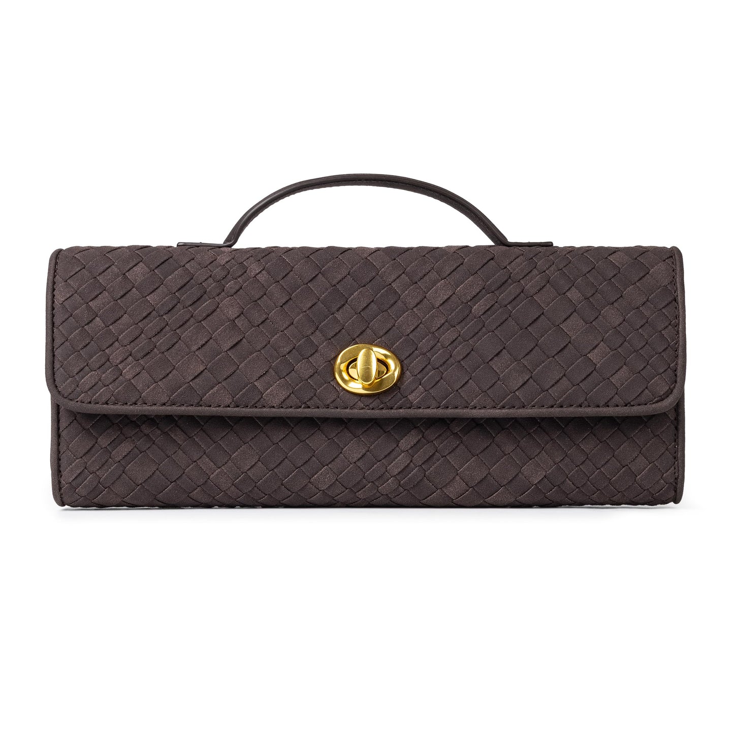 Joryin Woven Purse for Women Evening Clutch Woven Leather & Suede Handbags Crossbody Bag Purse Formal Evening Bag