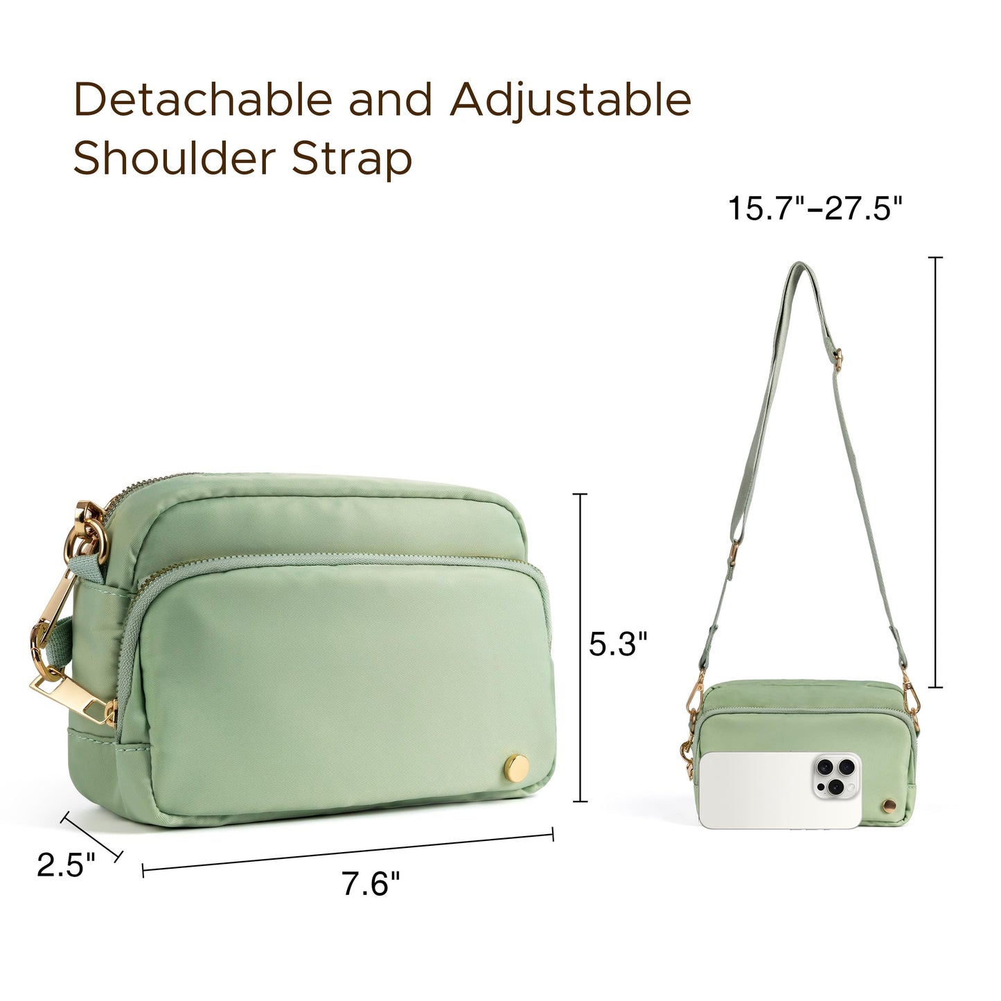 Joryin Anti Theft Crossbody Bag for Women, Slash-resistant RFID Blocking Travel Purses, 1.35L/3L Shoulder Bag, Nylon