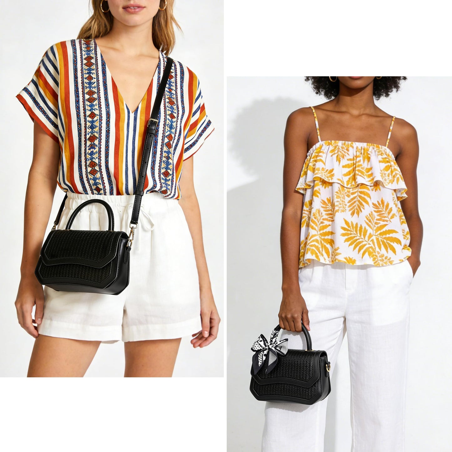 Joryin Straw Crossbody Purse for Women. Woven Top Handle Bag Hobo Handbag Flap Small Straw Beach Bag for Summer