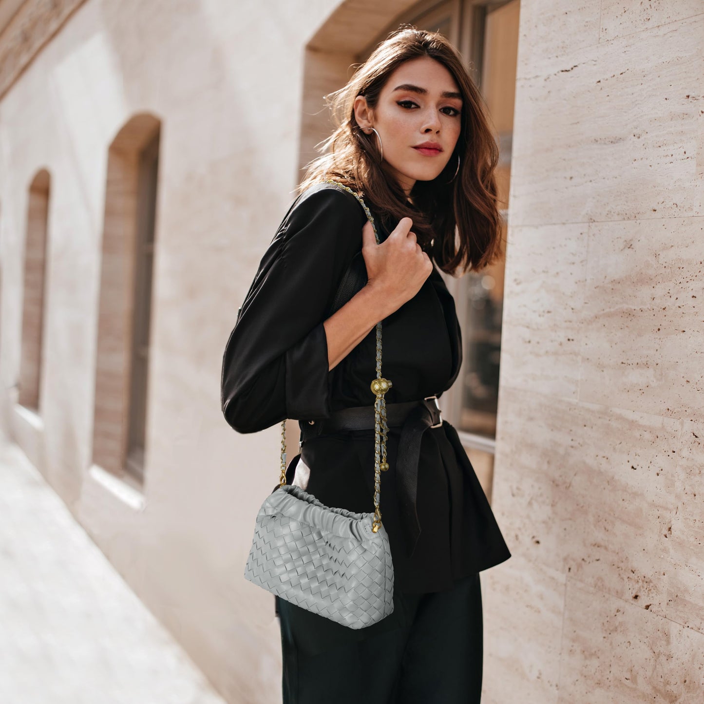 Small Crossbody Bag For Women Trendy.Dumpling Bag Clutch Purse For Women Evening Bag Cloud Purse Vegan Leather Hobo Bag