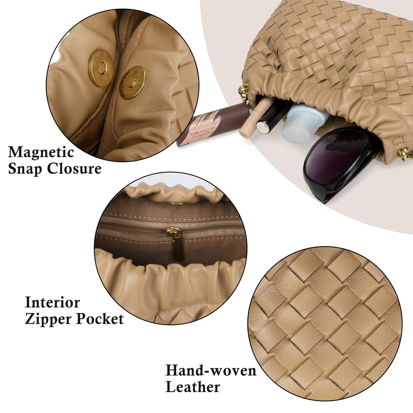 Small Crossbody Bag For Women Trendy.Dumpling Bag Clutch Purse For Women Evening Bag Cloud Purse Vegan Leather Hobo Bag