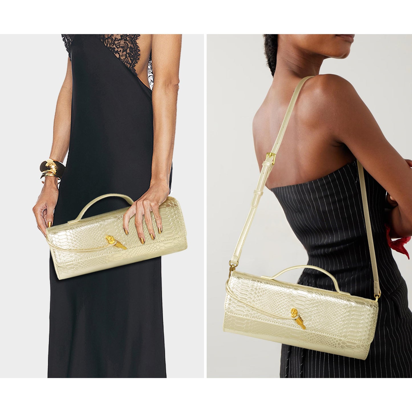 Joryin Woven Purse for Women Evening Clutch Woven Leather & Suede Handbags Crossbody Bag Suede Purse Formal Evening Bag