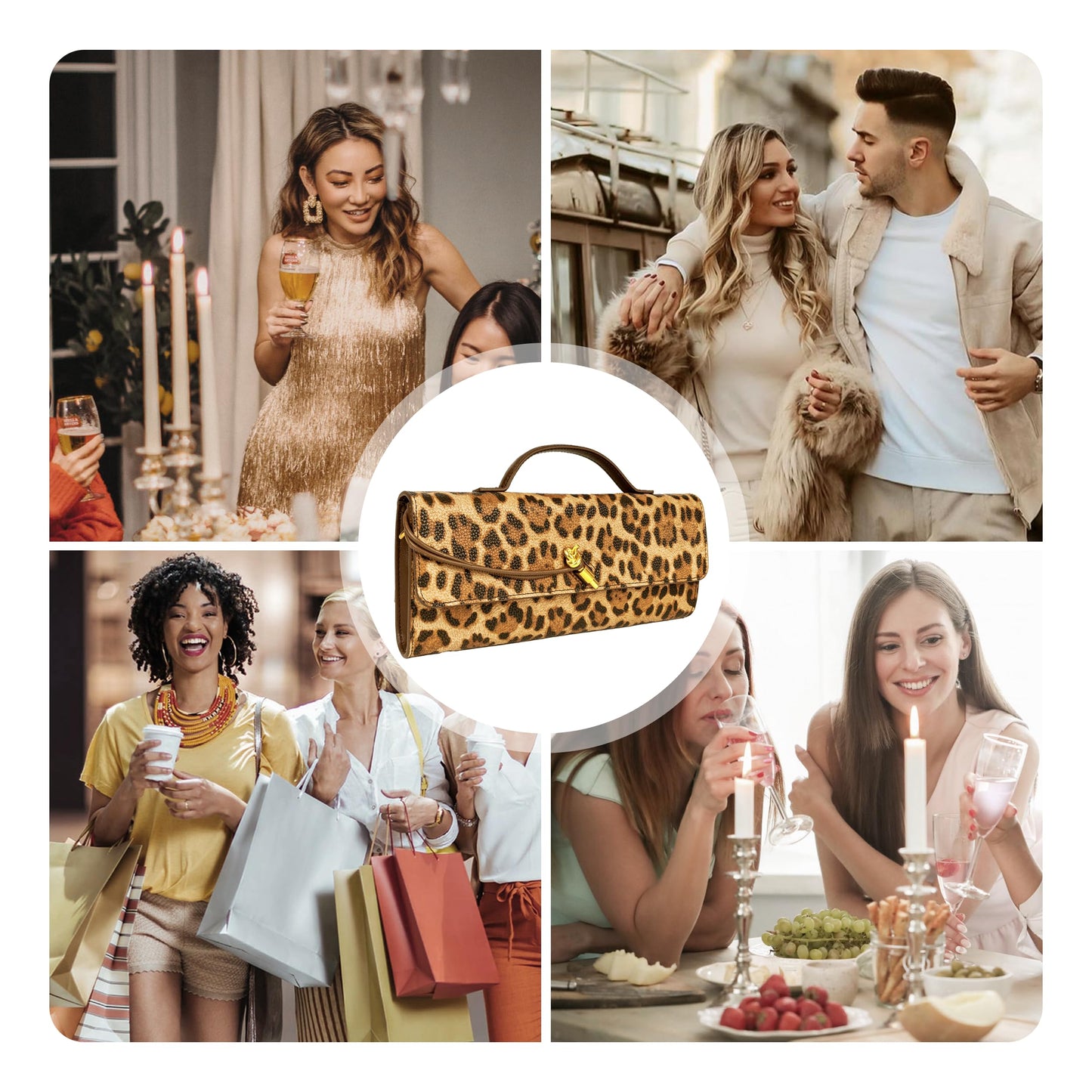 Joryin Woven Purse for Women Evening Clutch Woven Leather & Suede Handbags Crossbody Bag Suede Purse Formal Evening Bag