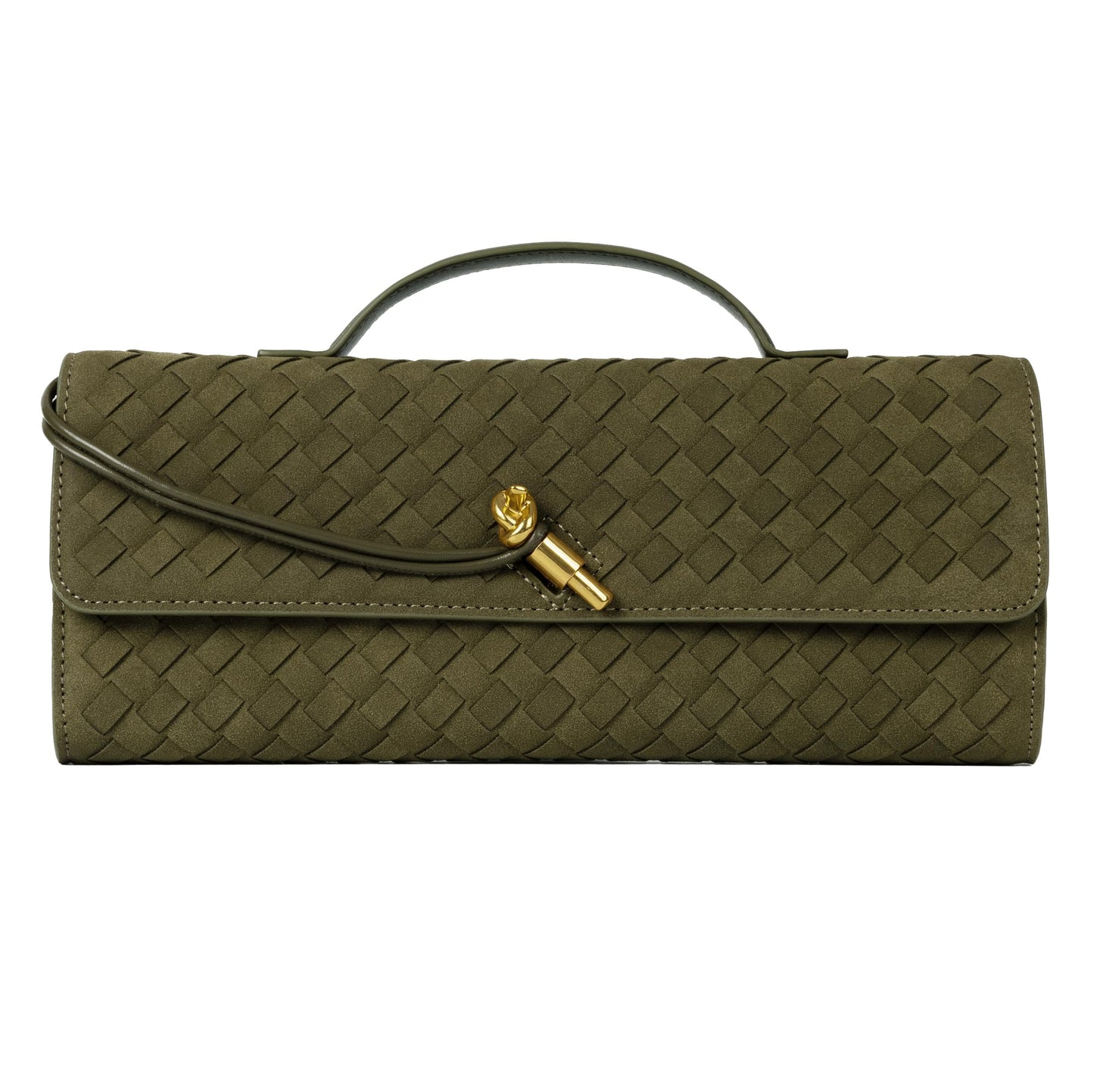 Joryin Woven Purse for Women Evening Clutch Woven Leather Handbags Suede Crossbody Bag Purse Formal Evening Bag