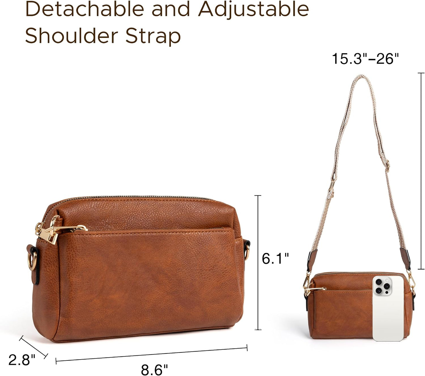 Anti Theft Crossbody Bag for Women, Slash-resistant RFID Blocking Travel Purses, Small Shoulder Bag Handbag