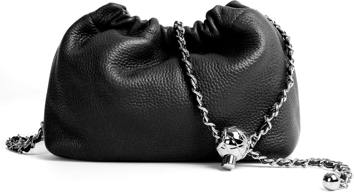 Joryin Trendy Dumpling Women's Crossbody Bag - Evening Clutch Vegan & Genuine Leather Hobo Cloud Purse