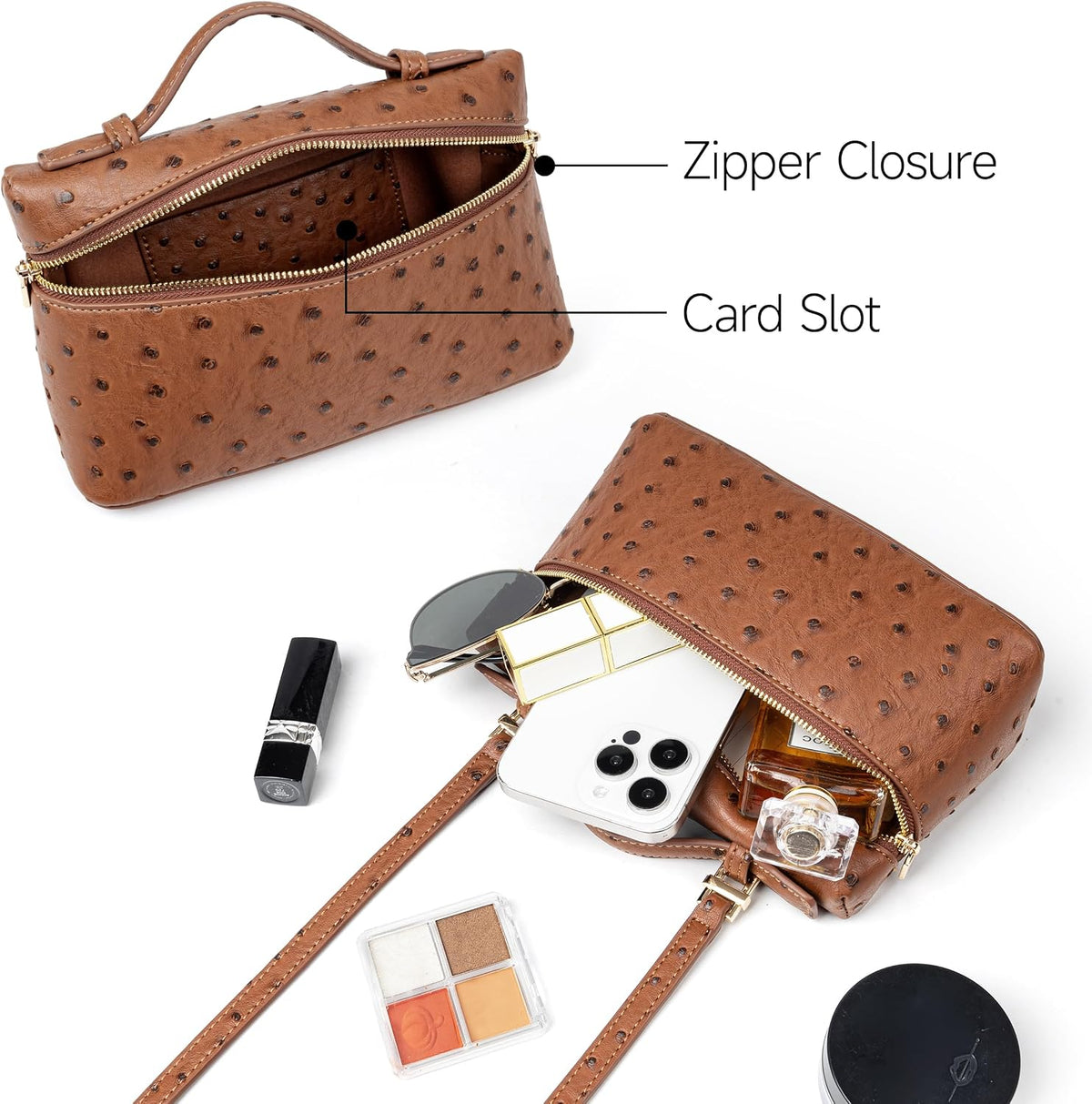 Joryin Crossbody Bag for Women Top-Handle Purse Small Pouch Designer Evening Clutch Shoulder Handbag Trendy