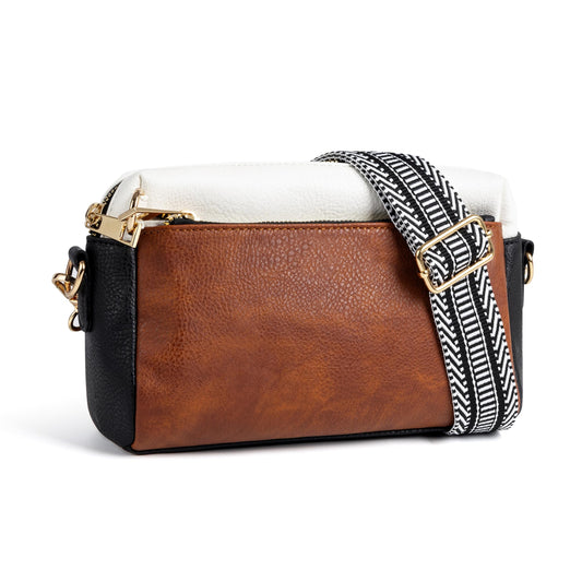 Anti Theft Crossbody Bag for Women, Slash-resistant RFID Blocking Travel Purses, Small Shoulder Bag Handbag Brown Beige Black