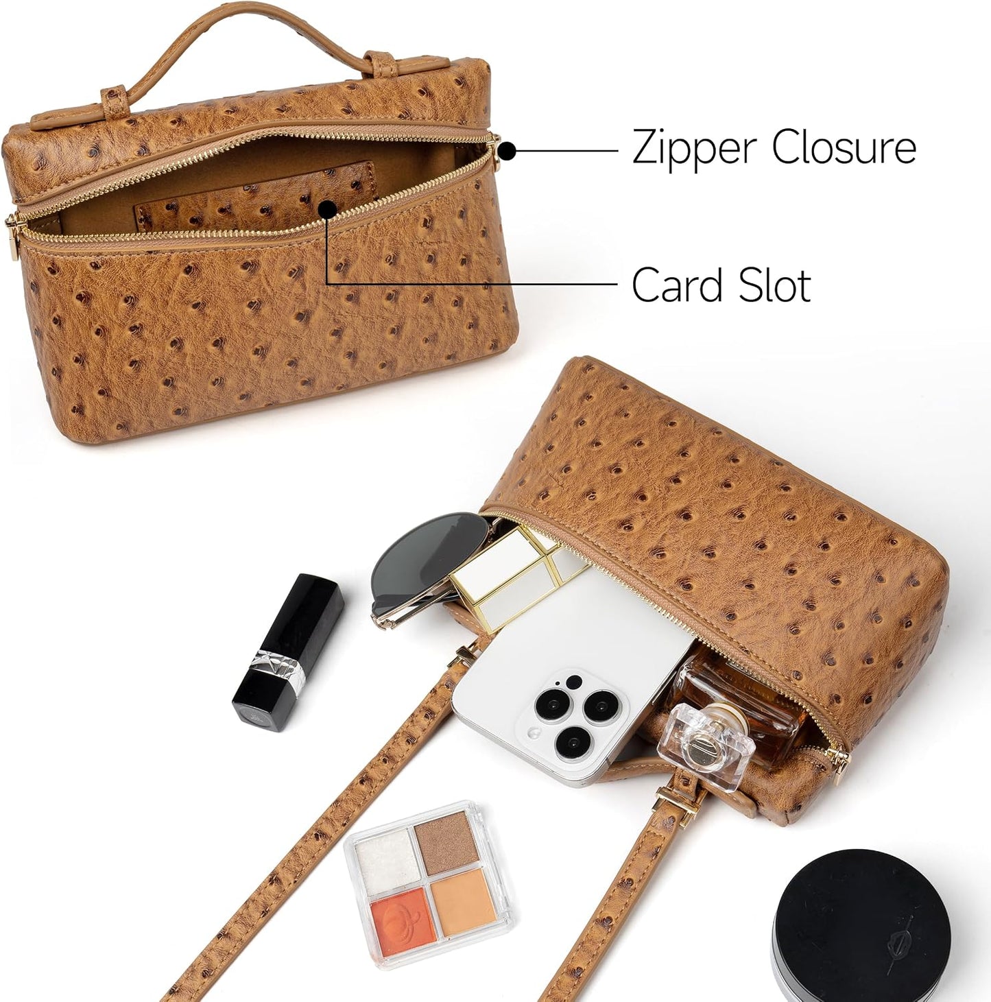 Joryin Crossbody Bag for Women Top-Handle Purse Small Pouch Designer Evening Clutch Shoulder Handbag Trendy