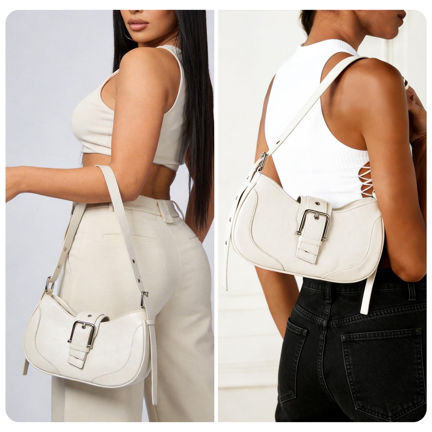 Joryin Y2K Purse Vintage Shoulder Bag Crossbody Bag for Women Hobo Crescent Handbag Retro Underarm Bag