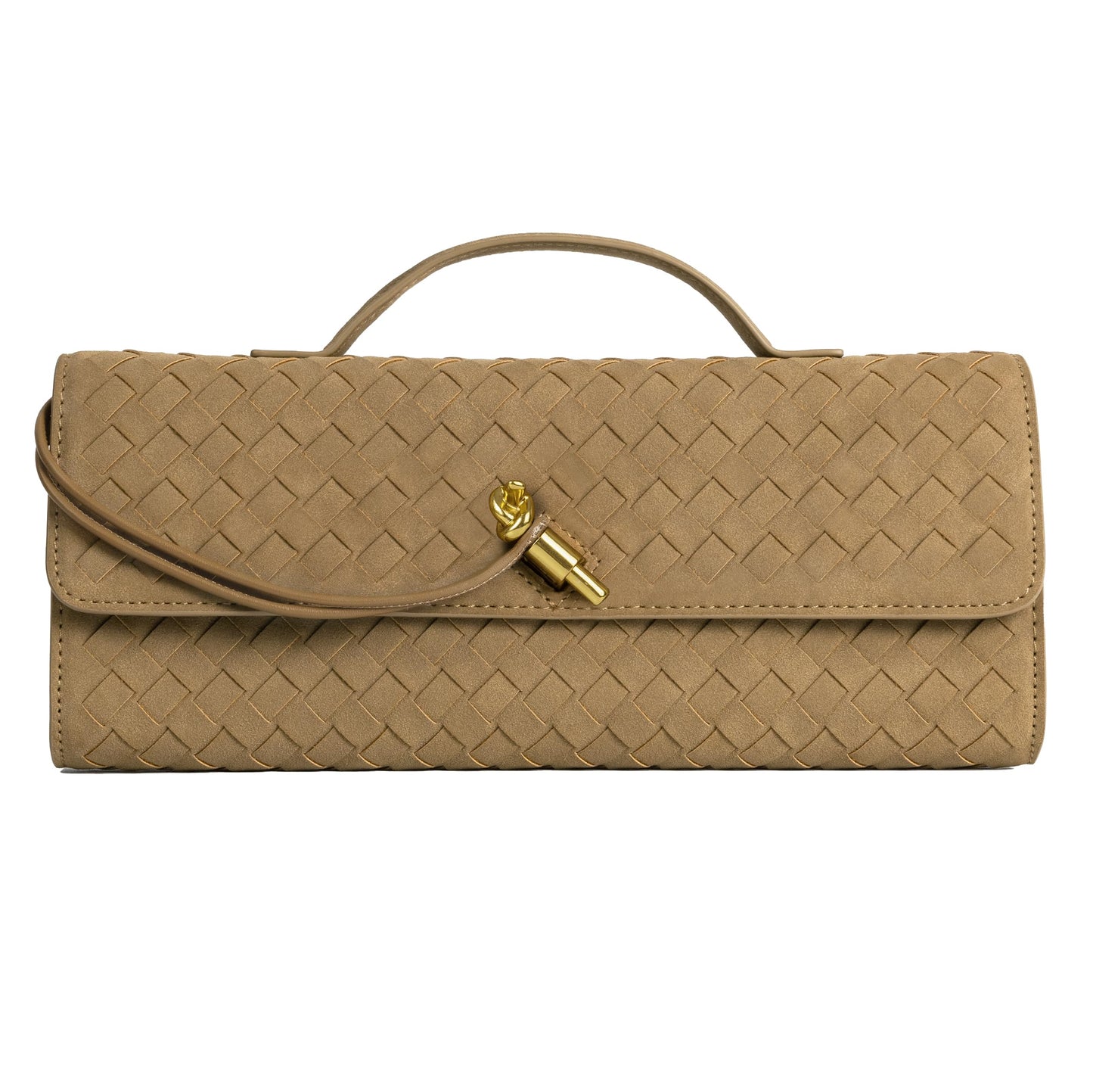 Joryin Woven Purse for Women Evening Clutch Woven Leather Handbags Suede Crossbody Bag Purse Formal Evening Bag